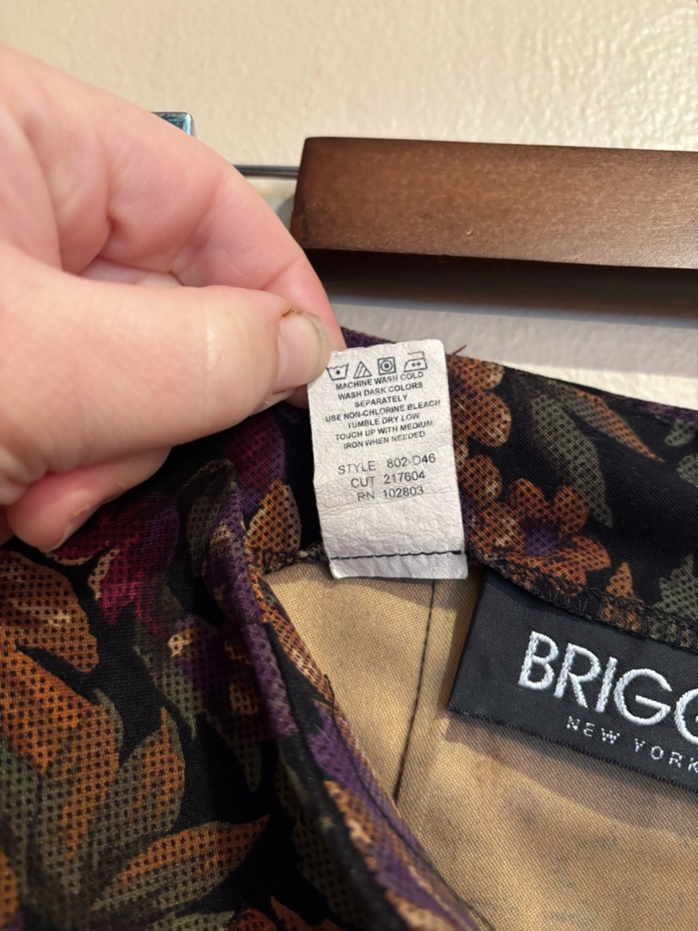 Vintage Briggs NY Fall Floral Boho Pencil Skirt, Deep Colors of Plum, Pine, Gold - Picture 6 of 6